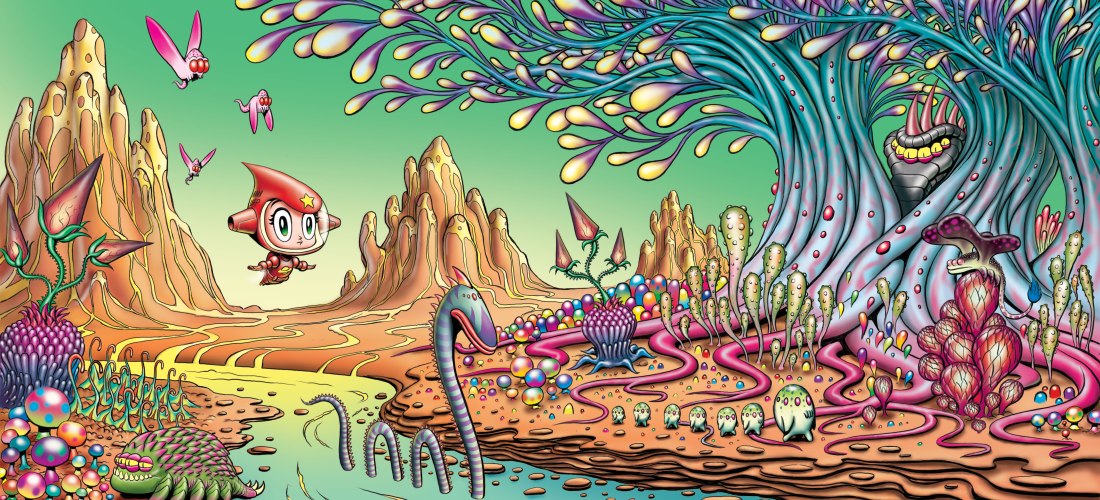 Little Red Rocket enters the mysterious forest filled with alien flora and fauna.